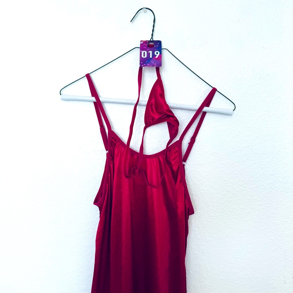 Sheer Stretchy Satin Nightie W/G-String Panty NWOT